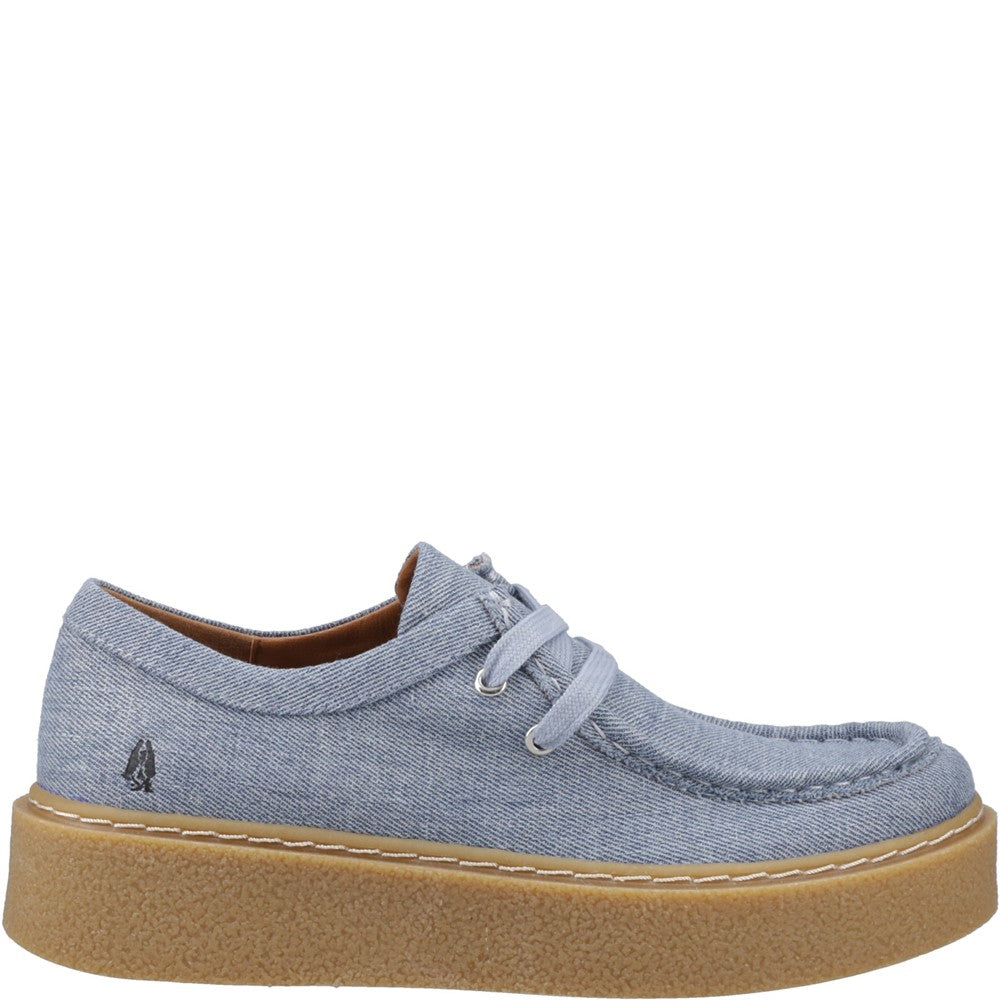 Lace Ladies Shoes Denim Hush Puppies Bridie Textile Mocc Toe