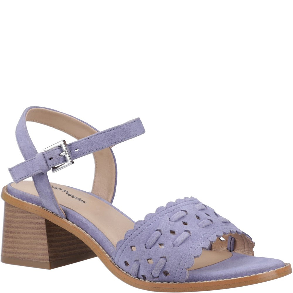 Ladies Heeled Sandals Blue Hush Puppies Lacie Heeled Sandal