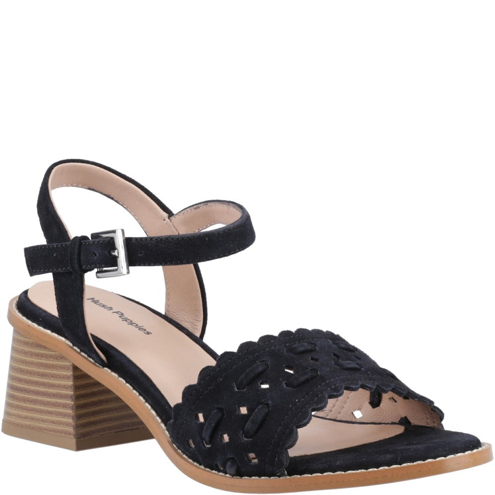 Ladies Heeled Sandals Black Hush Puppies Lacie Heeled Sandal