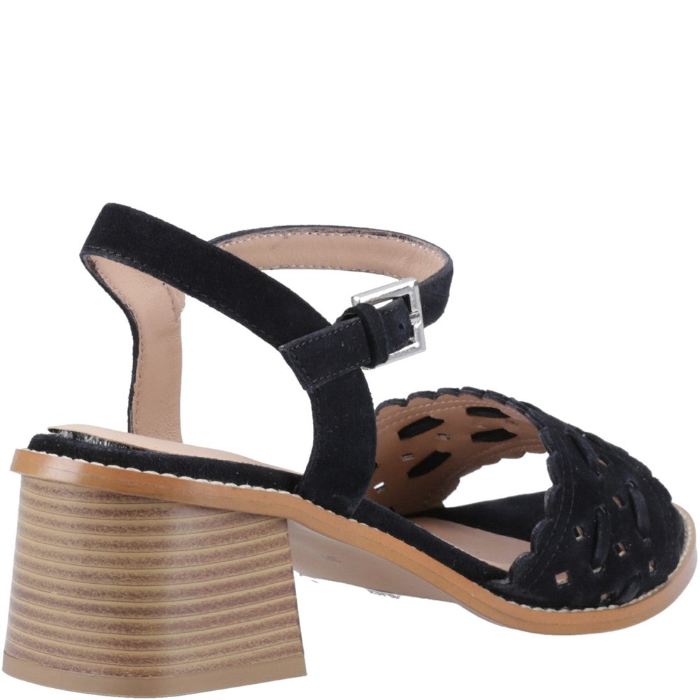Ladies Heeled Sandals Black Hush Puppies Lacie Heeled Sandal