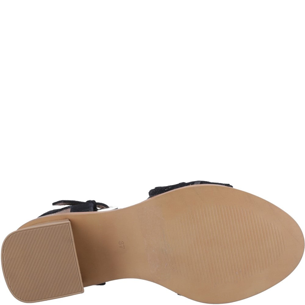 Ladies Heeled Sandals Black Hush Puppies Lacie Heeled Sandal