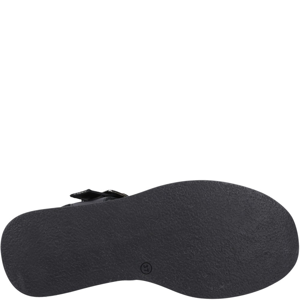 Ladies Heeled Sandals Black Hush Puppies Beatrix Wedge Sandal