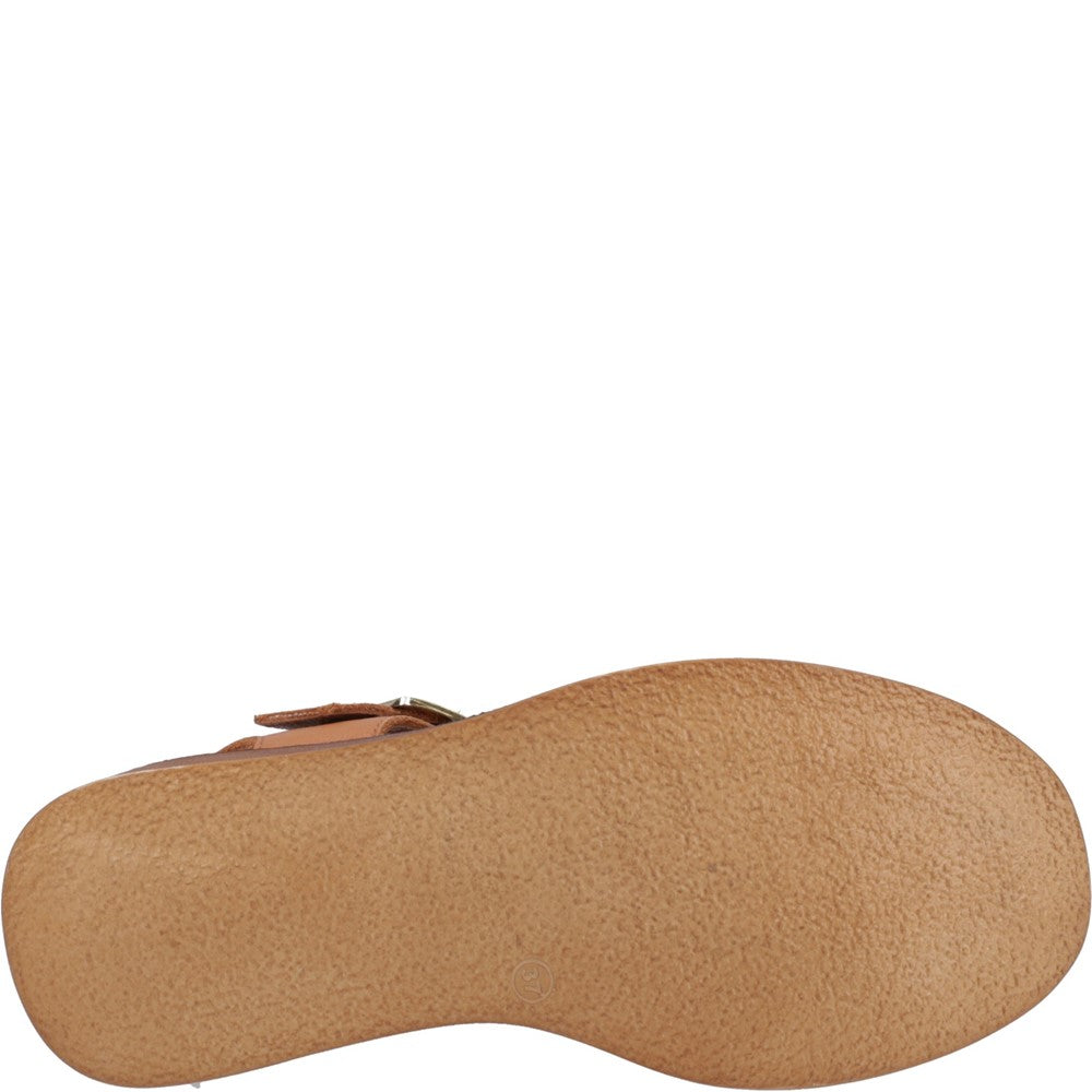 Ladies Heeled Sandals Tan Hush Puppies Beatrix Wedge Sandal