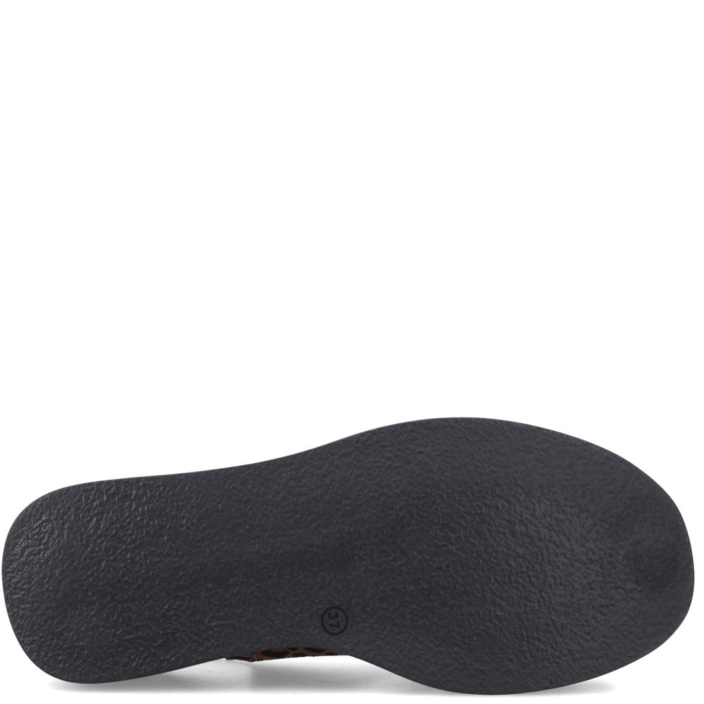 Ladies Heeled Sandals Leopard Hush Puppies Bex Wedge Sandal