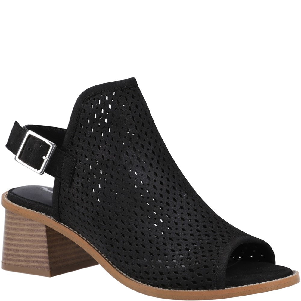 Ladies Heels Black Hush Puppies Louise Heeled Sandal