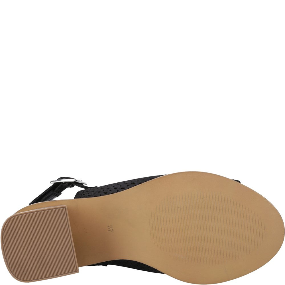 Ladies Heels Black Hush Puppies Louise Heeled Sandal