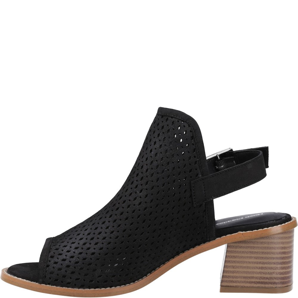 Ladies Heels Black Hush Puppies Louise Heeled Sandal
