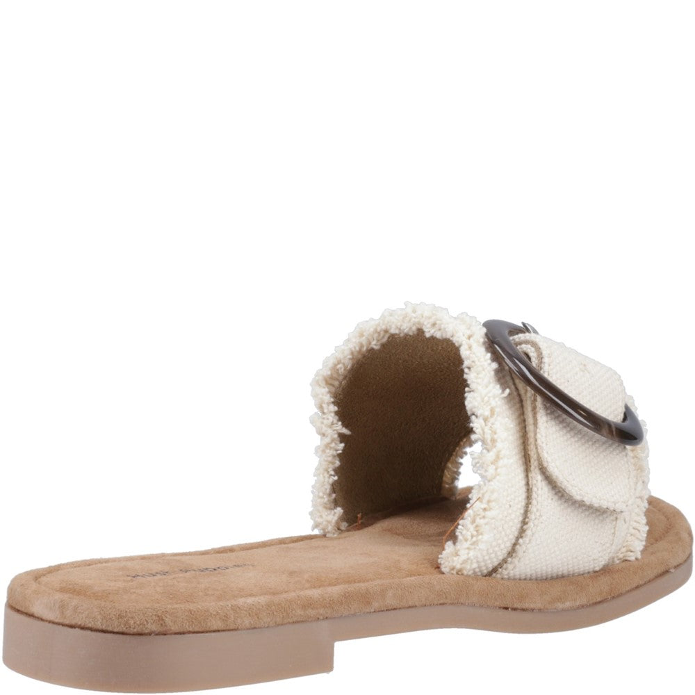 Sandal Ladies Summer Cream Hush Puppies Hayley Buckle Slide