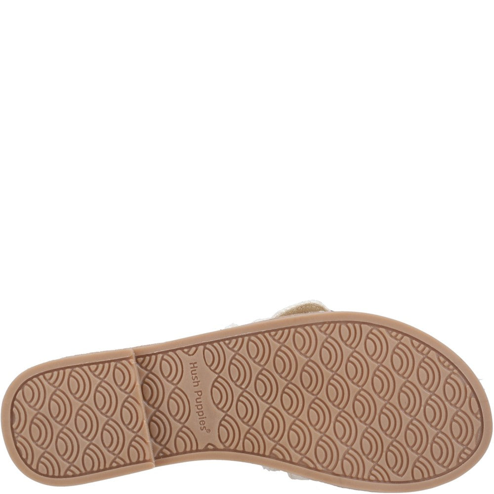 Sandal Ladies Summer Cream Hush Puppies Hayley Buckle Slide