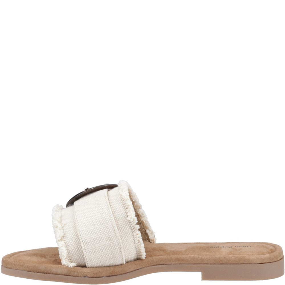 Sandal Ladies Summer Cream Hush Puppies Hayley Buckle Slide