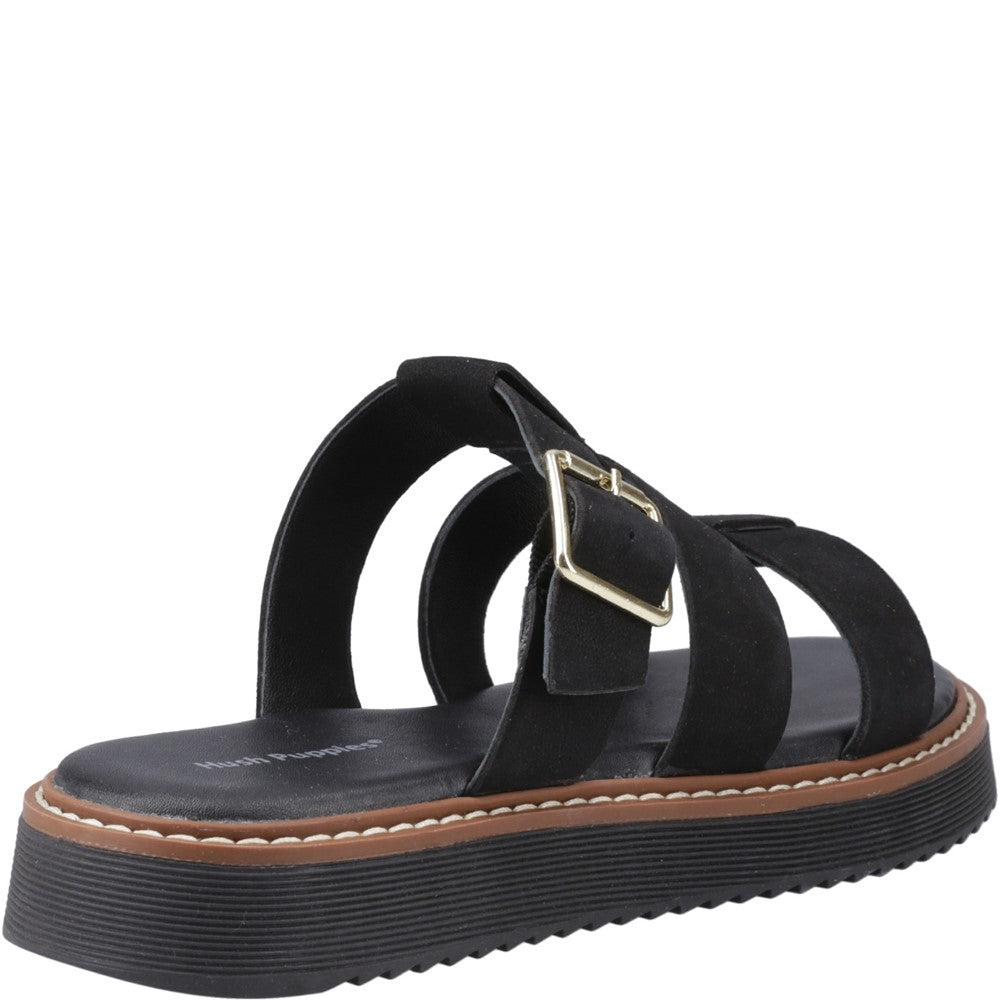 Sandal Ladies Summer Black Hush Puppies Celeste Slide Sandal