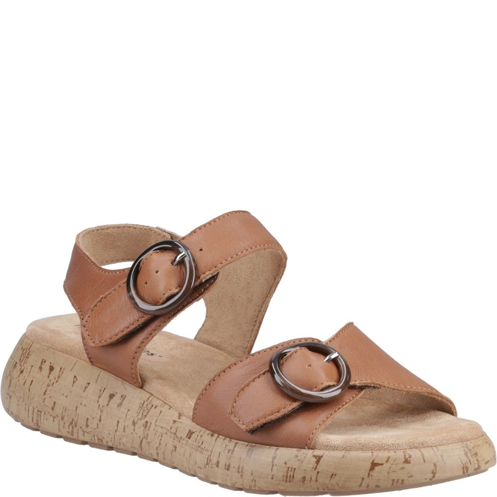 Sandal Ladies Summer Tan Hush Puppies Alison Buckle Sandal