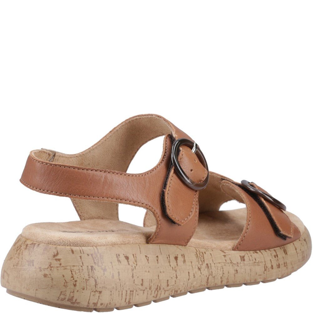 Sandal Ladies Summer Tan Hush Puppies Alison Buckle Sandal