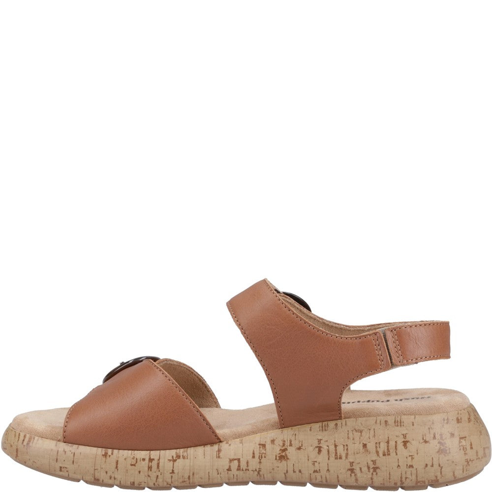 Sandal Ladies Summer Tan Hush Puppies Alison Buckle Sandal