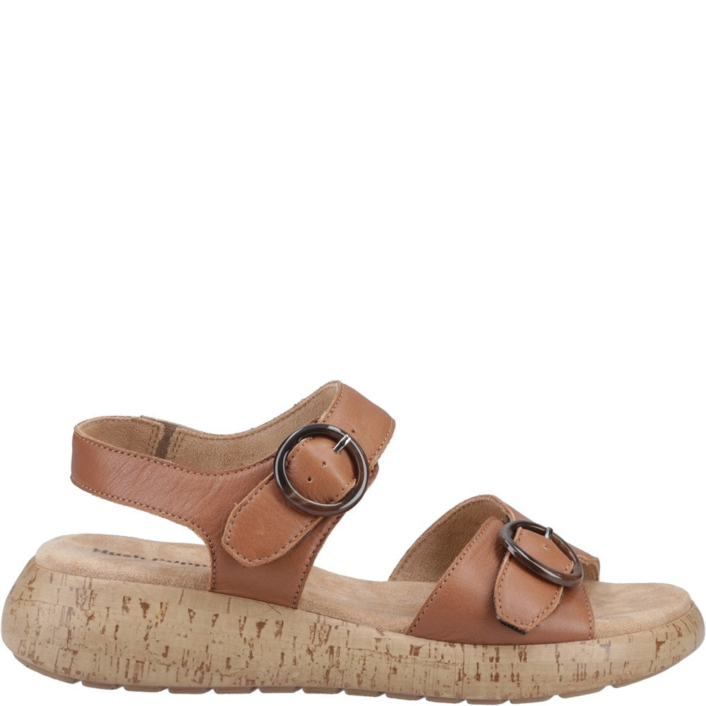 Sandal Ladies Summer Tan Hush Puppies Alison Buckle Sandal