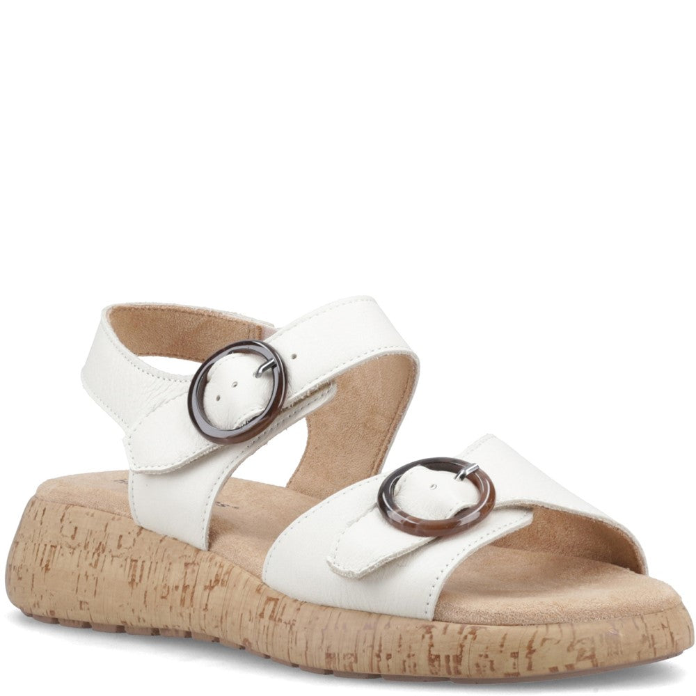 Sandal Ladies Summer Cream Hush Puppies Alison Buckle Sandal