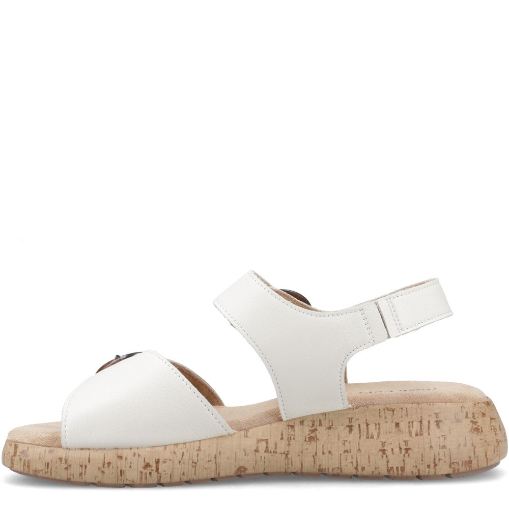 Sandal Ladies Summer Cream Hush Puppies Alison Buckle Sandal