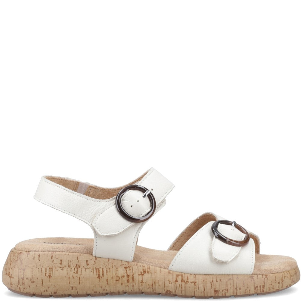 Sandal Ladies Summer Cream Hush Puppies Alison Buckle Sandal