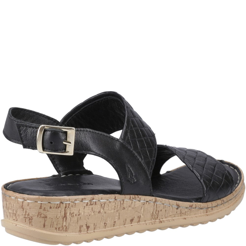 Sandal Ladies Summer Black Hush Puppies Ebony Woven Sandal