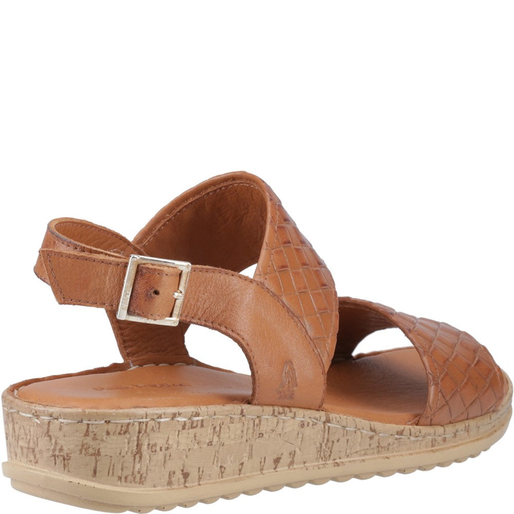 Sandal Ladies Summer Tan Hush Puppies Ebony Woven Sandal