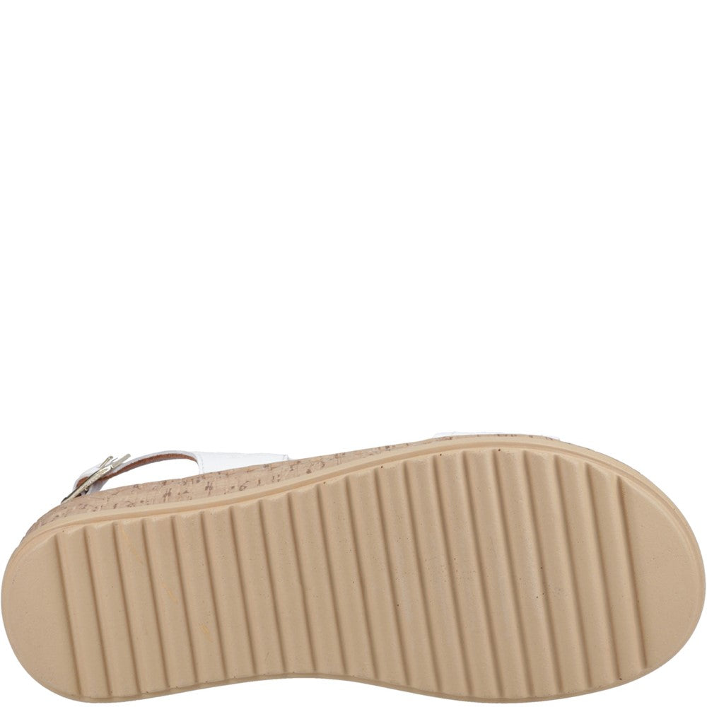 Sandal Ladies Summer White Hush Puppies Ebony Woven Sandal