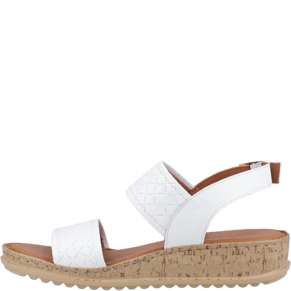 Sandal Ladies Summer White Hush Puppies Ebony Woven Sandal