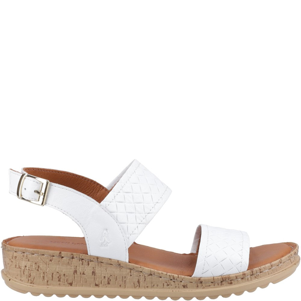 Sandal Ladies Summer White Hush Puppies Ebony Woven Sandal