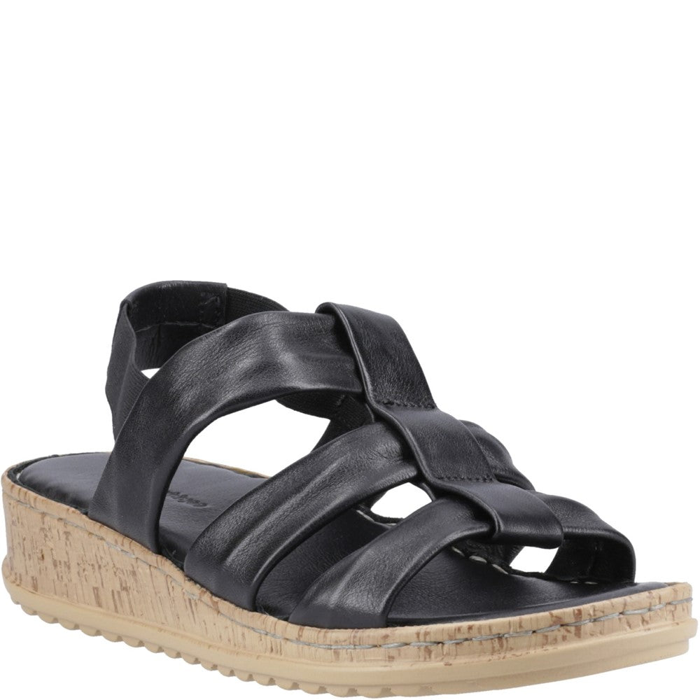 Sandal Ladies Summer Black Hush Puppies Eden Wide Fit Sandal