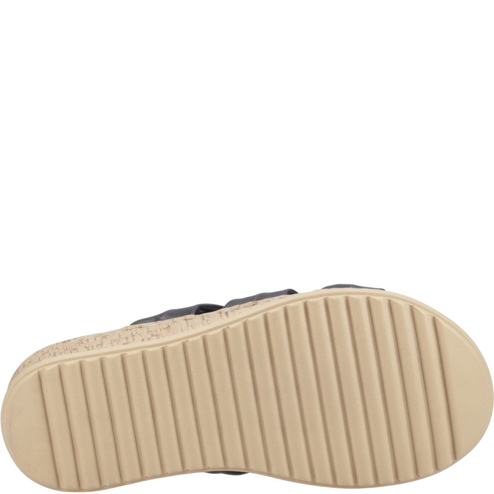 Sandal Ladies Summer Black Hush Puppies Eden Wide Fit Sandal