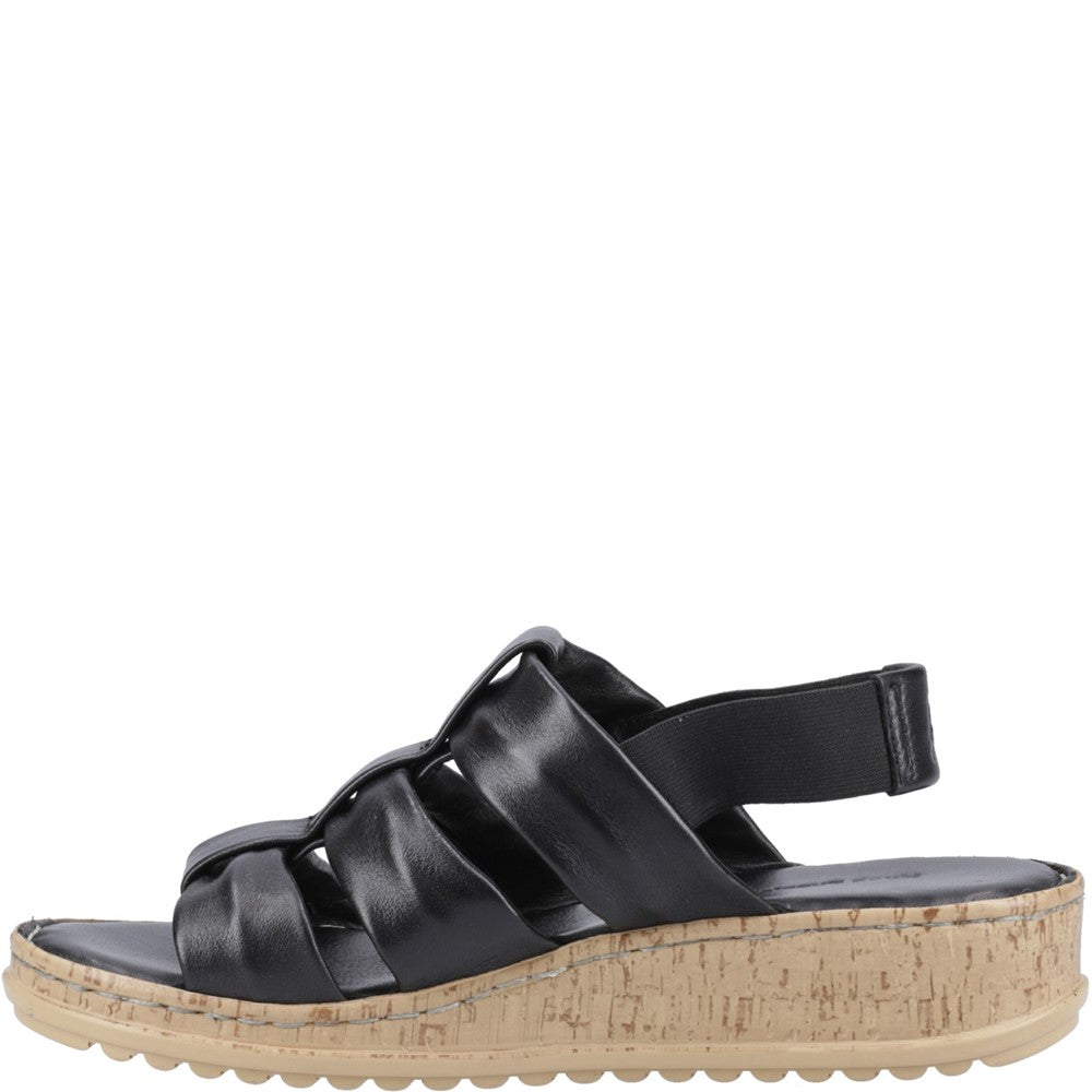 Sandal Ladies Summer Black Hush Puppies Eden Wide Fit Sandal