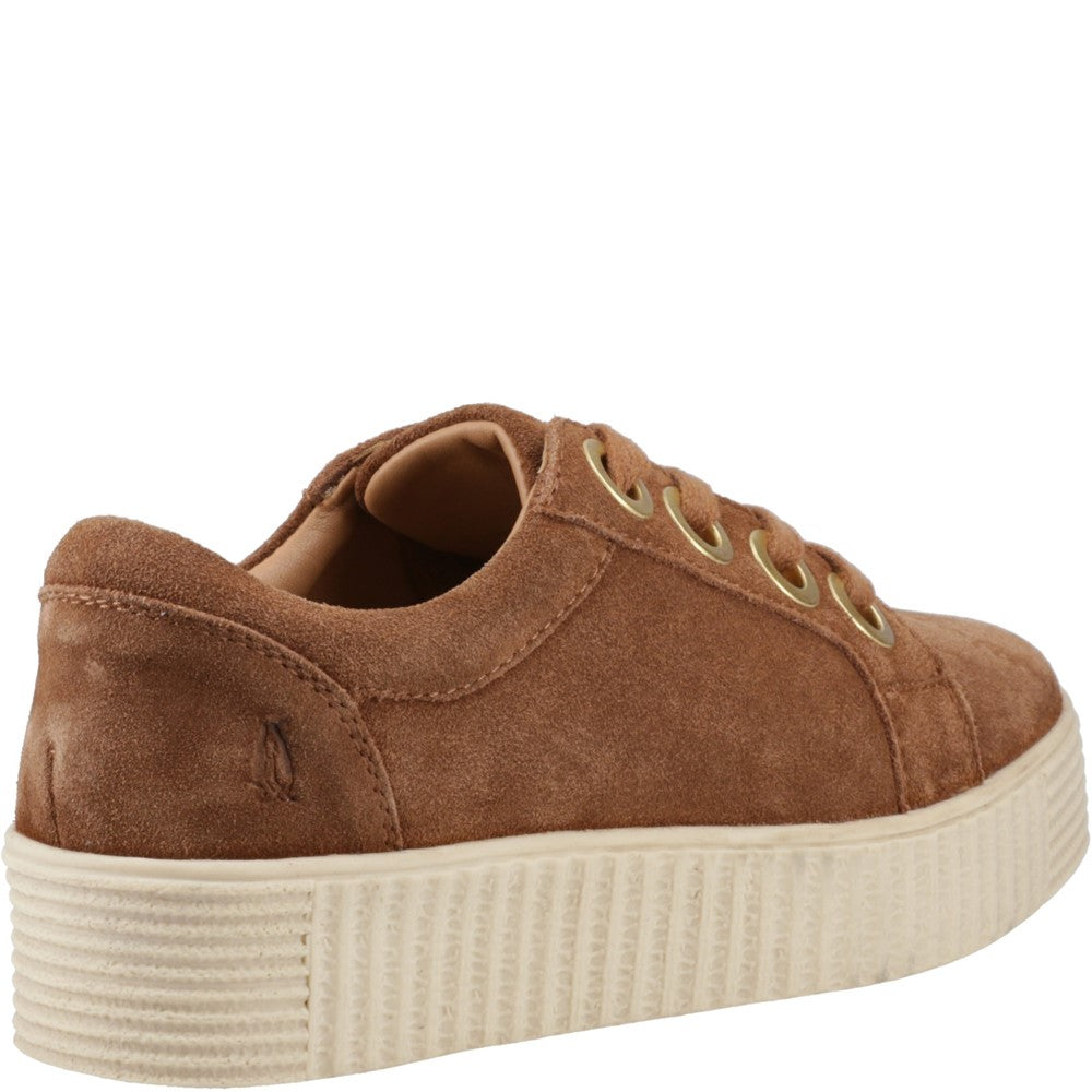 Shoe Ladies Summer Tan Hush Puppies Tamsin Suede Trainer