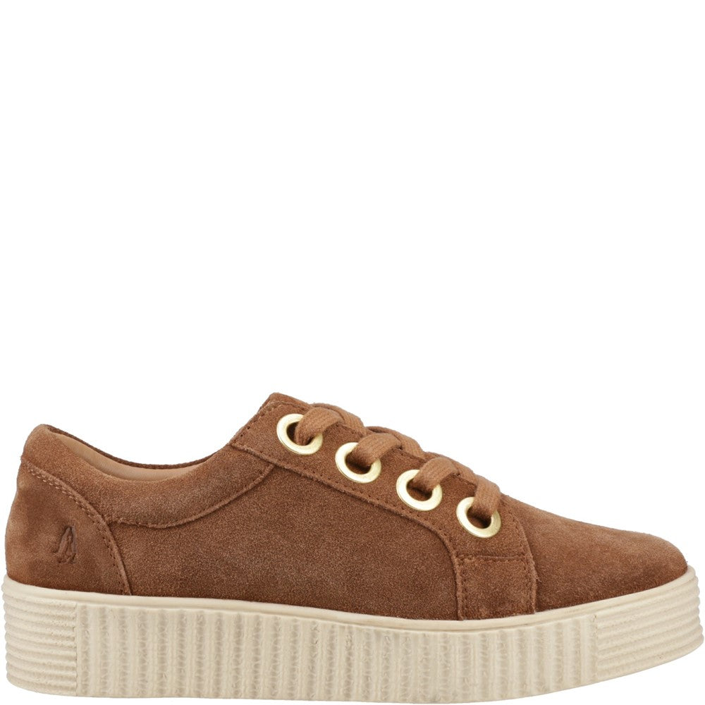 Shoe Ladies Summer Tan Hush Puppies Tamsin Suede Trainer