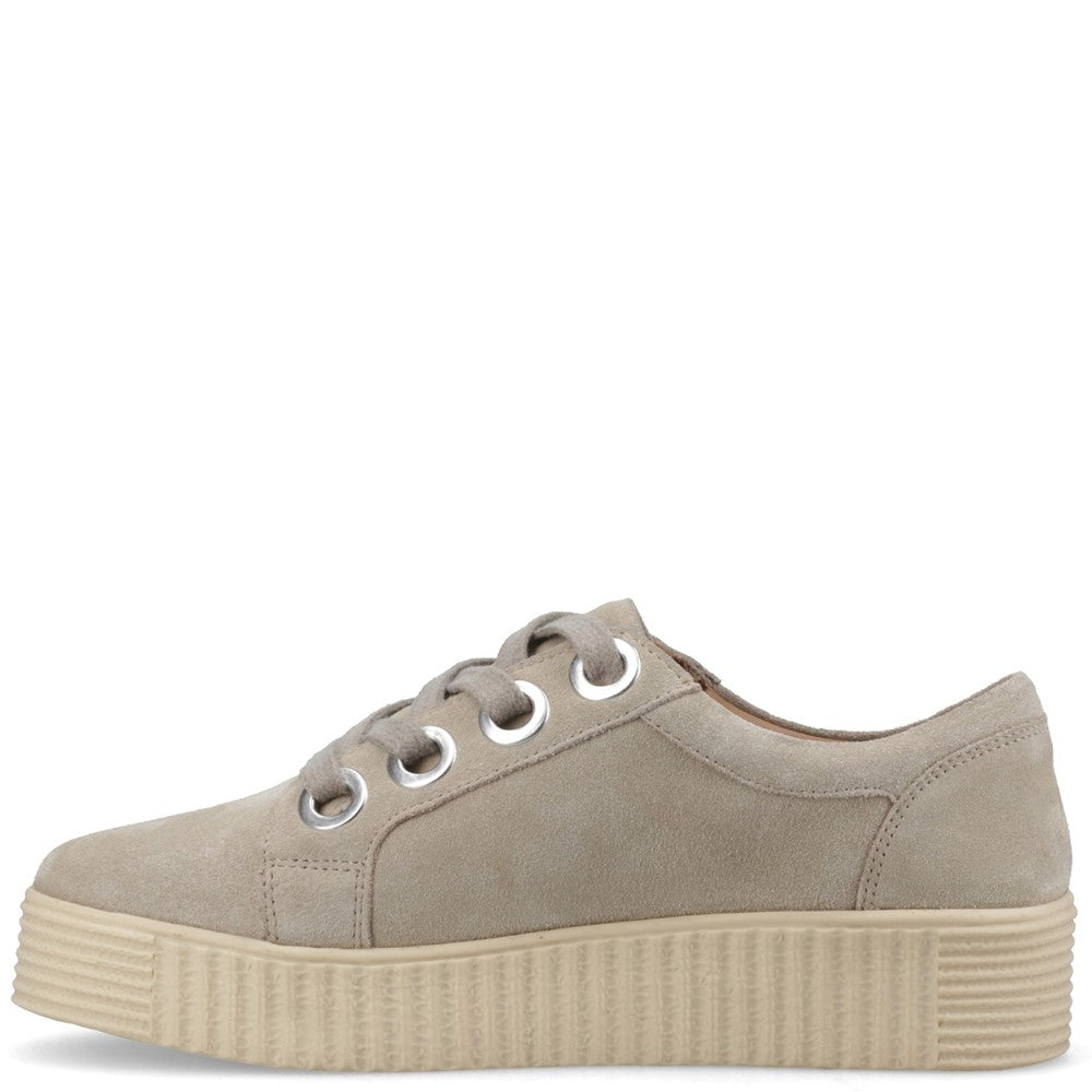 Shoe Ladies Summer Taupe Hush Puppies Tamsin Suede Trainer