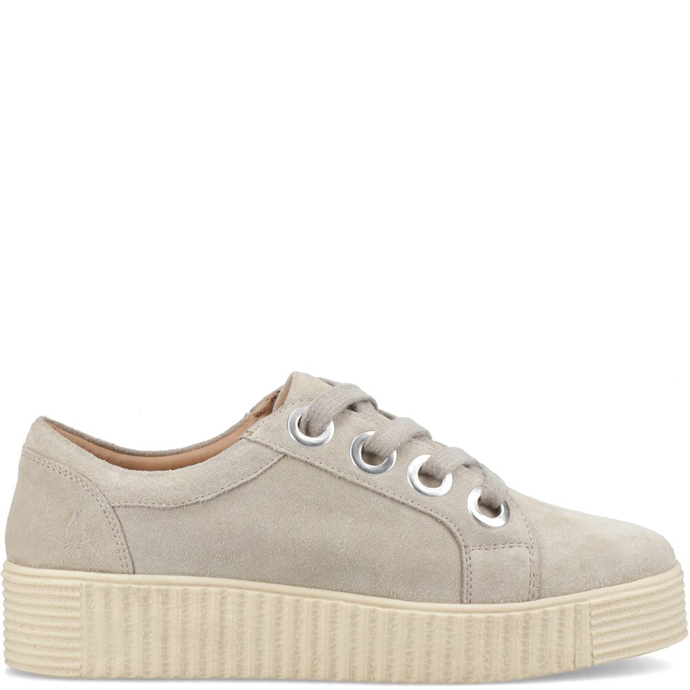 Shoe Ladies Summer Taupe Hush Puppies Tamsin Suede Trainer