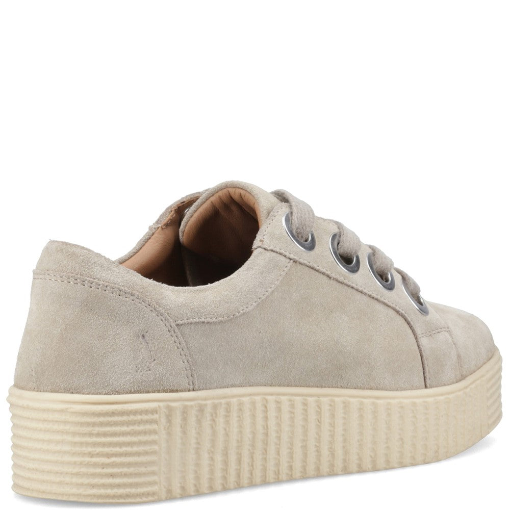 Shoe Ladies Summer Taupe Hush Puppies Tamsin Suede Trainer