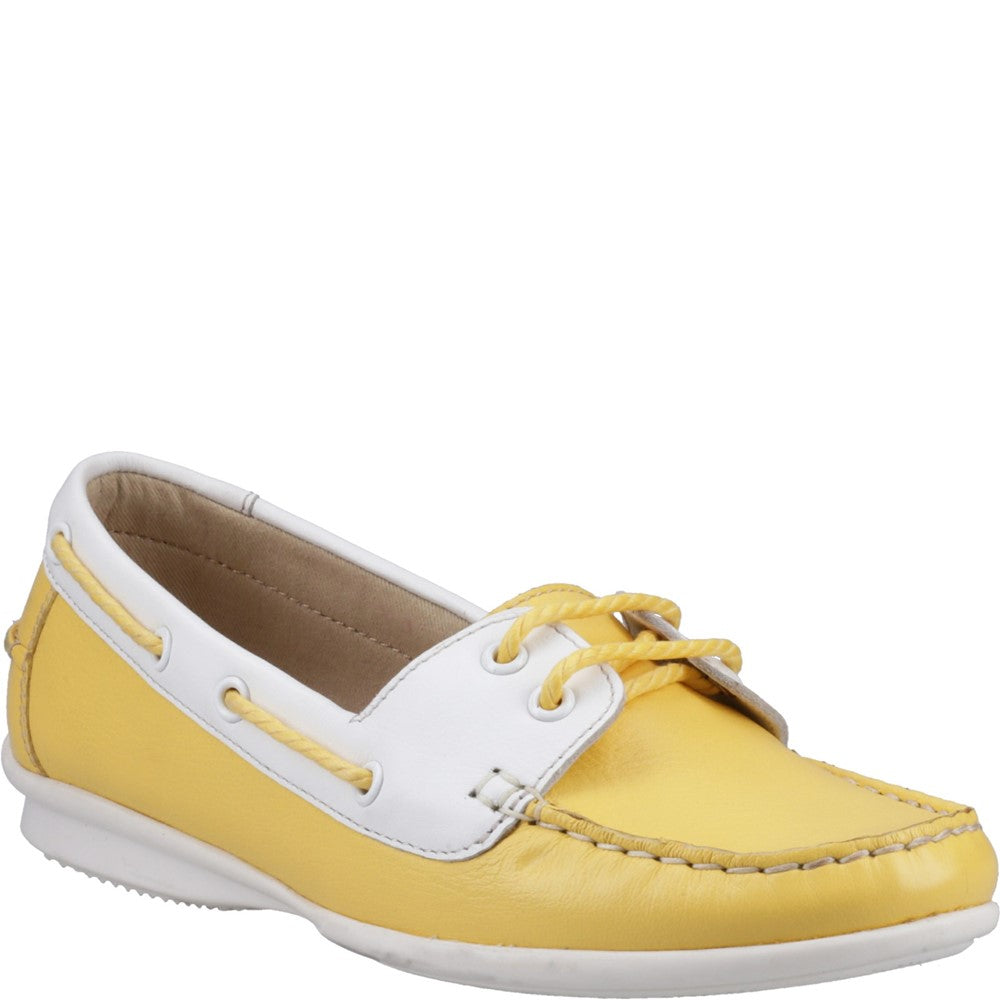 Slip On Ladies Shoes Yellow Hush Puppies Irene Boat Shoe