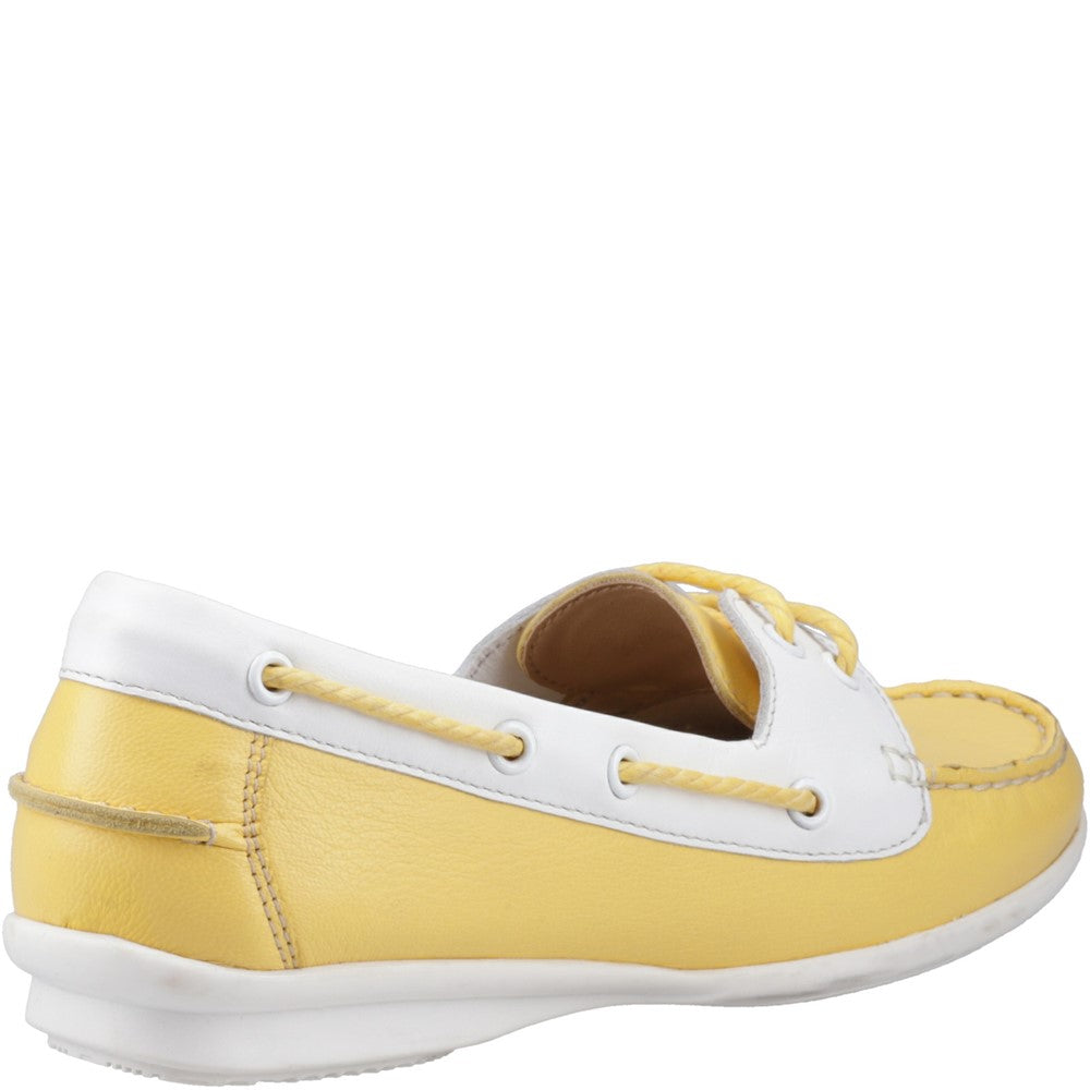 Slip On Ladies Shoes Yellow Hush Puppies Irene Boat Shoe