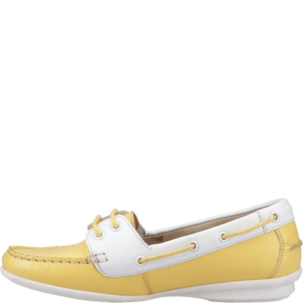 Slip On Ladies Shoes Yellow Hush Puppies Irene Boat Shoe