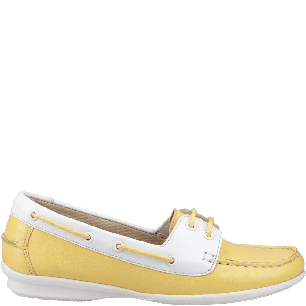 Slip On Ladies Shoes Yellow Hush Puppies Irene Boat Shoe
