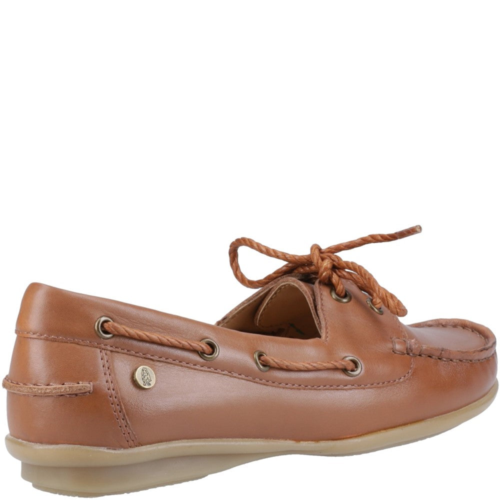 Slip On Ladies Shoes Tan Hush Puppies Irene Boat Shoe