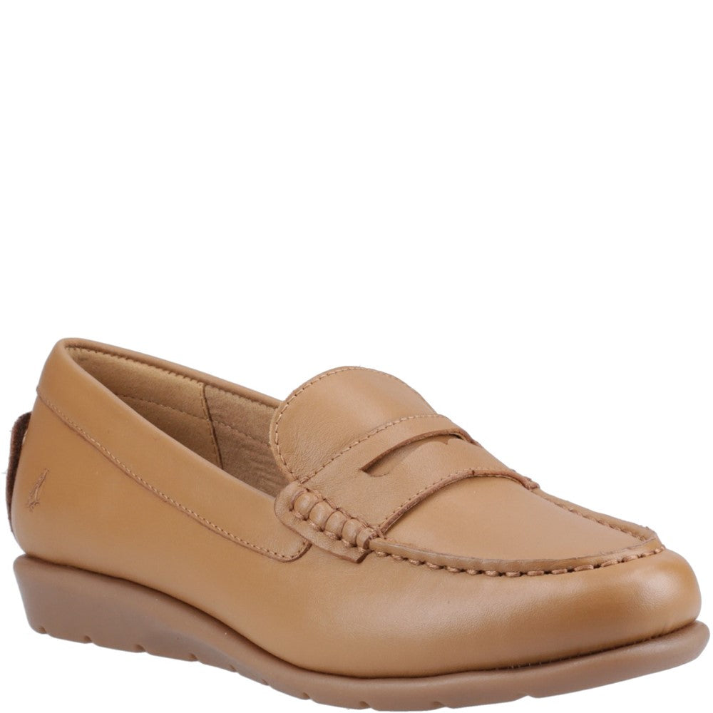 Slip On Ladies Shoes Tan Hush Puppies Shelby Loafer