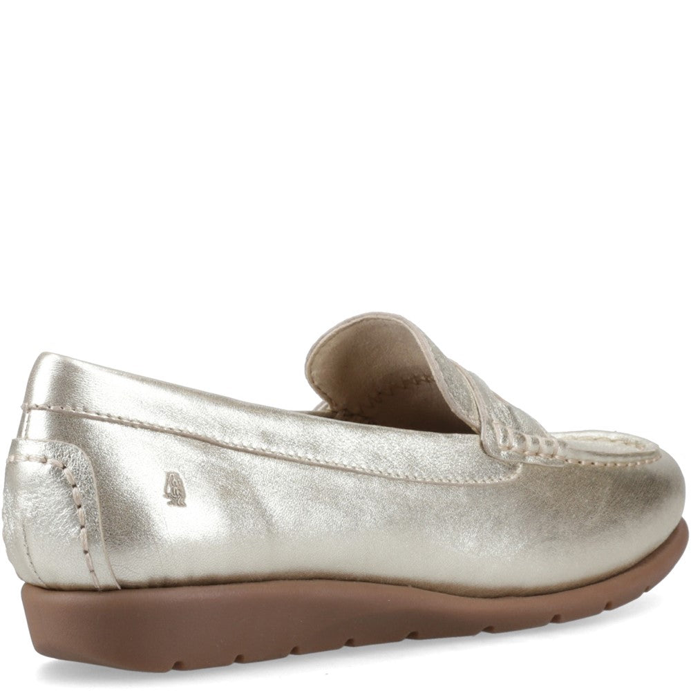 Slip On Ladies Shoes Gold Hush Puppies Shelby Loafer