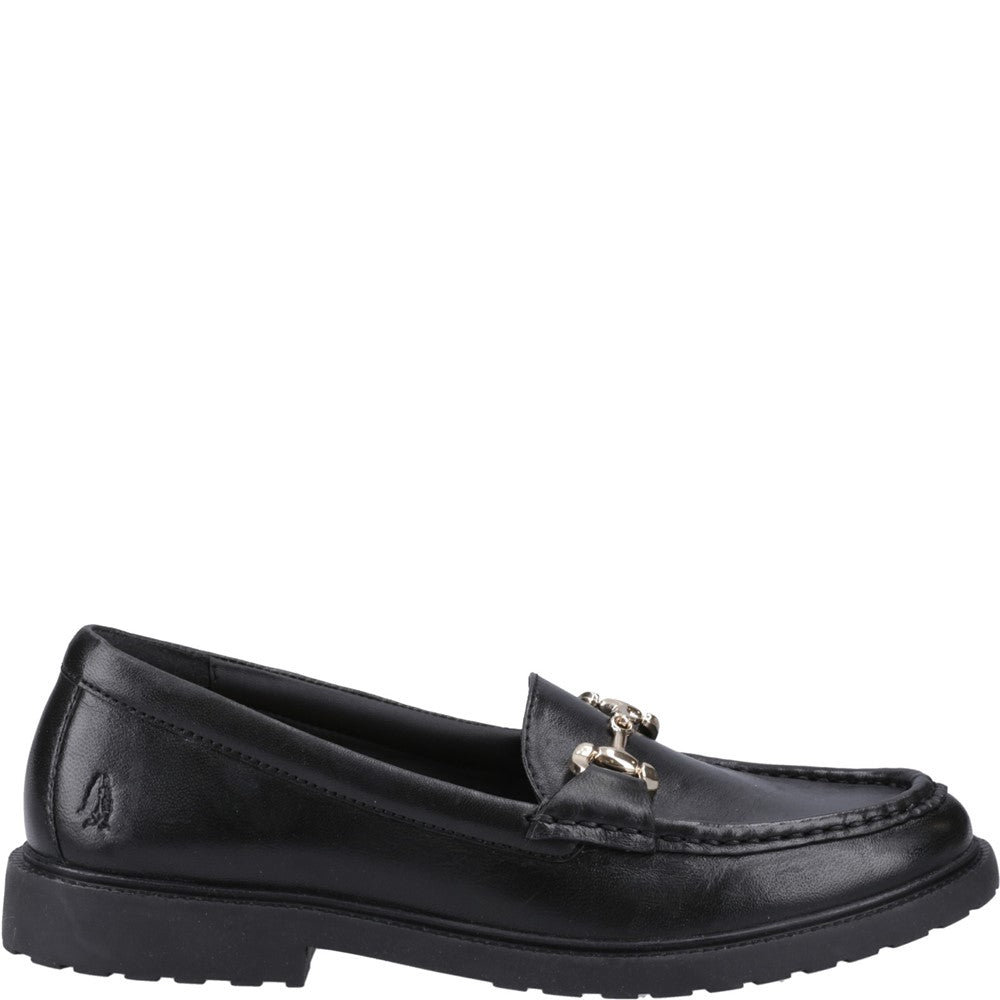 Slip On Ladies Shoes Black Hush Puppies Verity Snaffle Loafer
