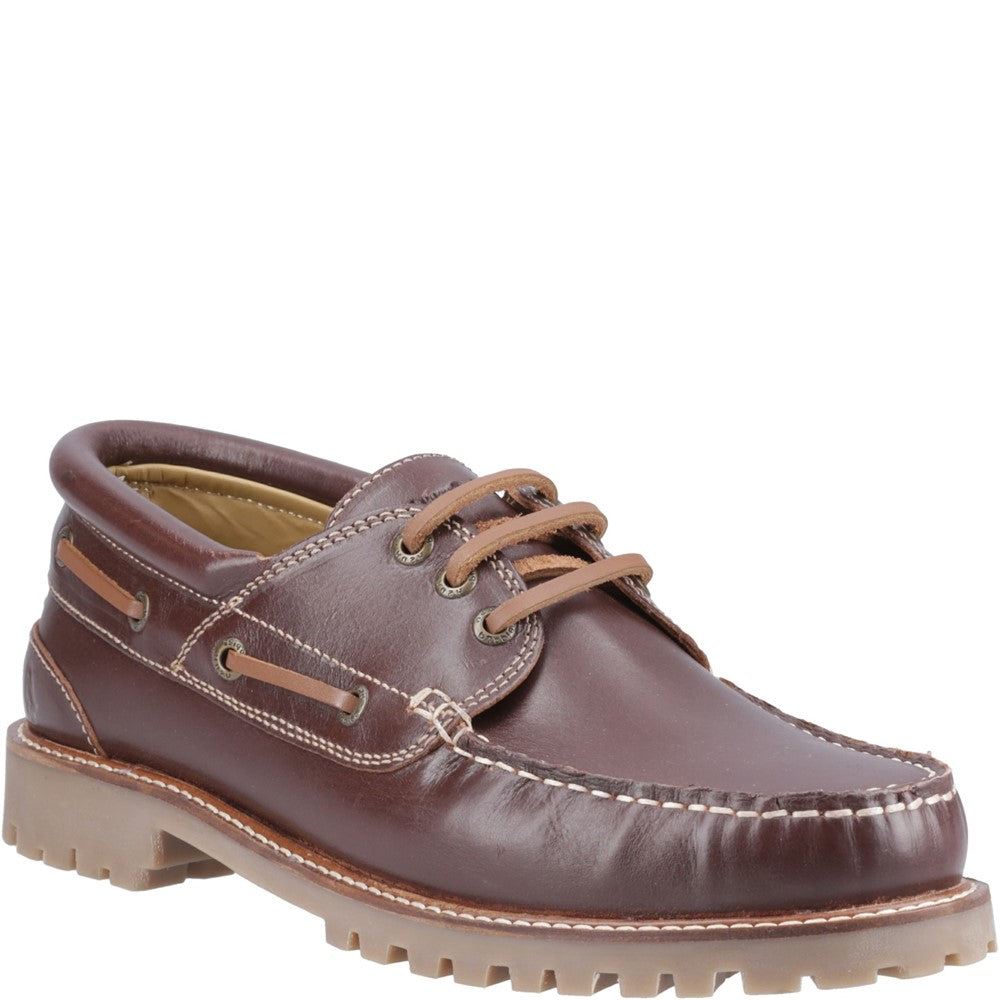 Lace Mens Summer Brown Hush Puppies Weston Boat Shoe