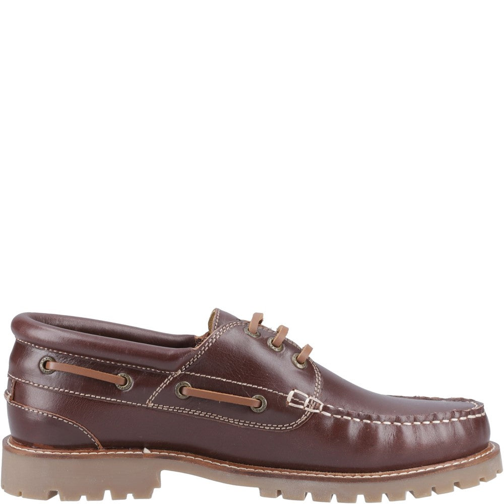 Lace Mens Summer Brown Hush Puppies Weston Boat Shoe