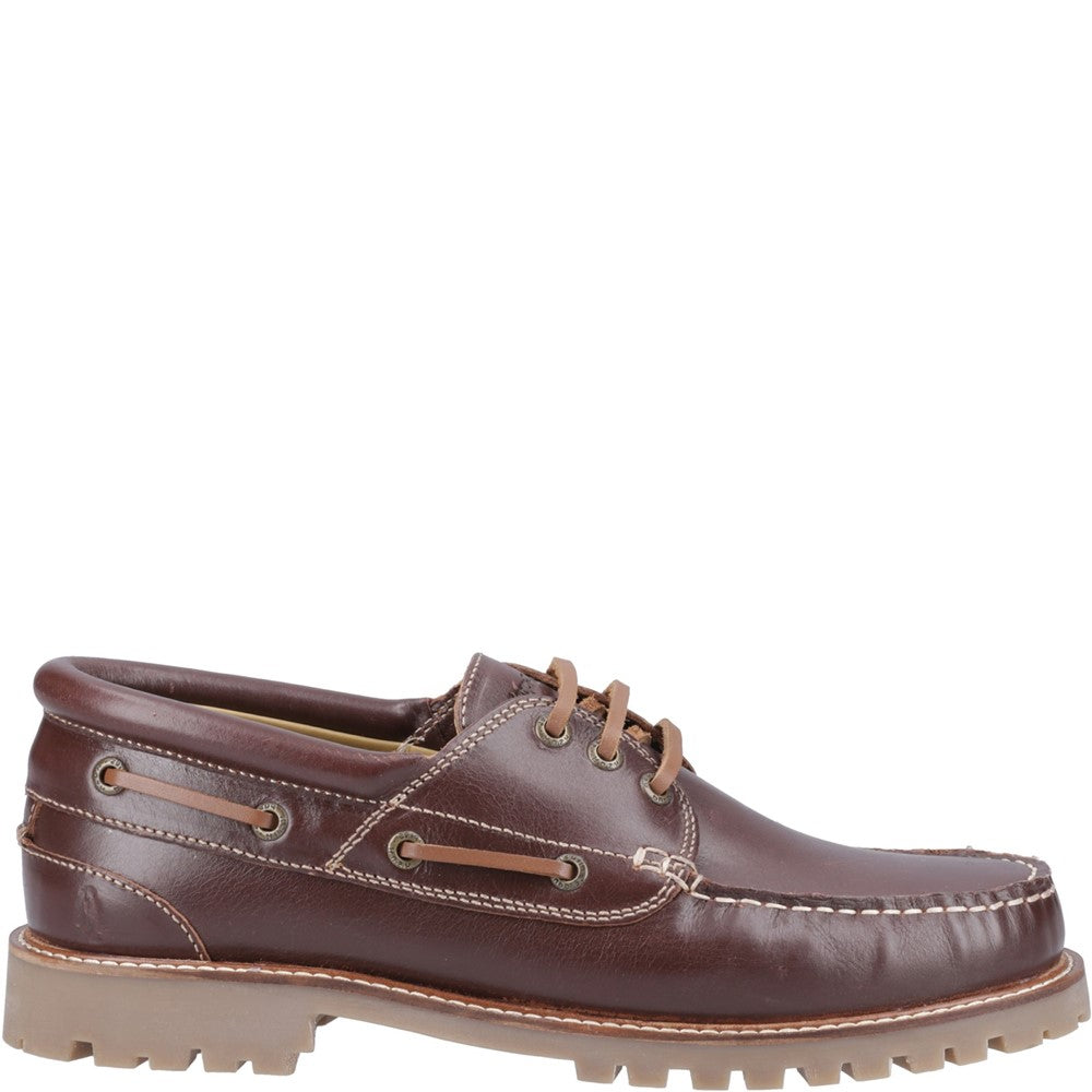 Lace Mens Summer Brown Hush Puppies Weston Boat Shoe