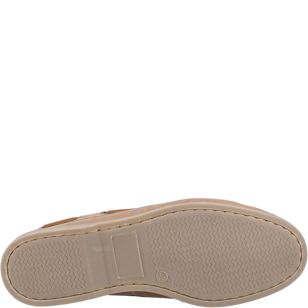 Lace Mens Summer Tan Hush Puppies Wilson Boat Shoe