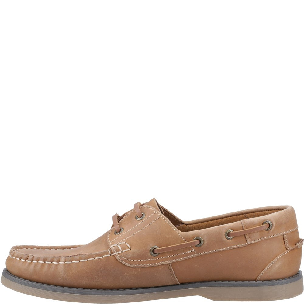 Lace Mens Summer Tan Hush Puppies Wilson Boat Shoe