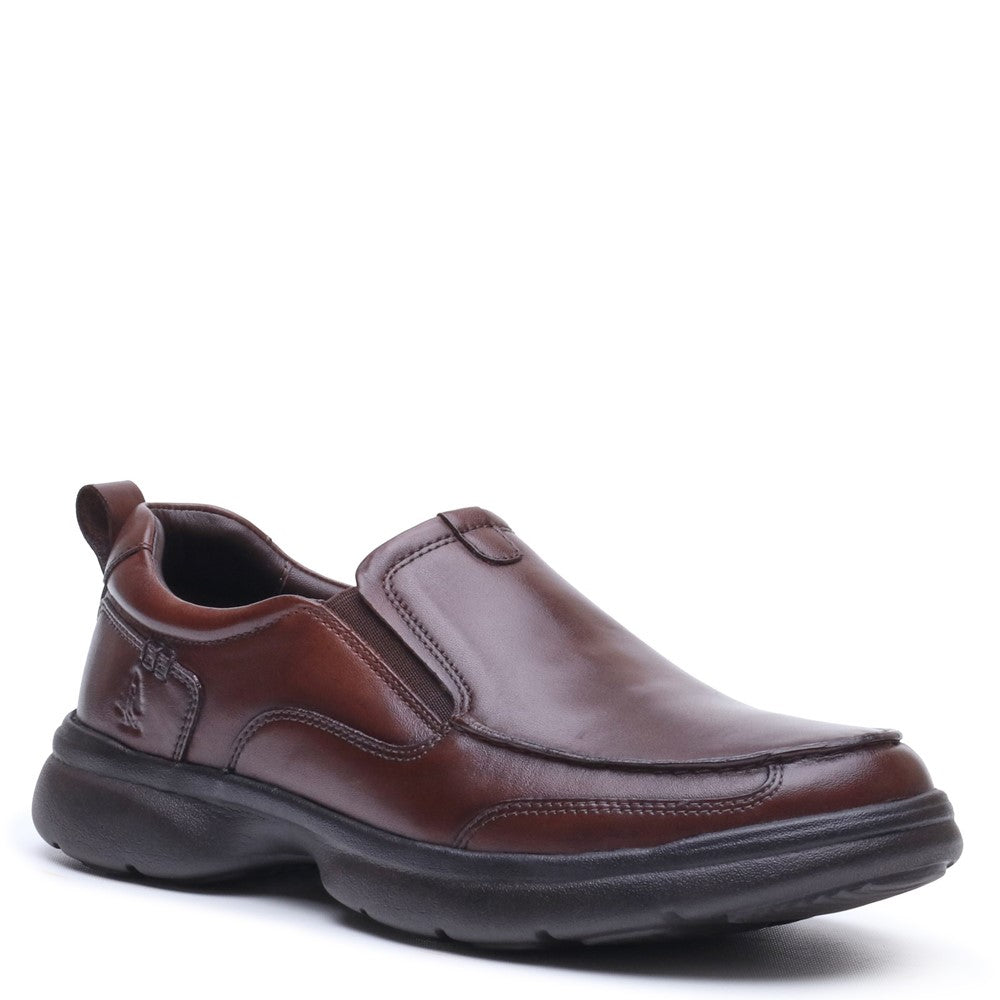 Mens Classic Slip On Shoes Brown Hush Puppies Harold Slip On