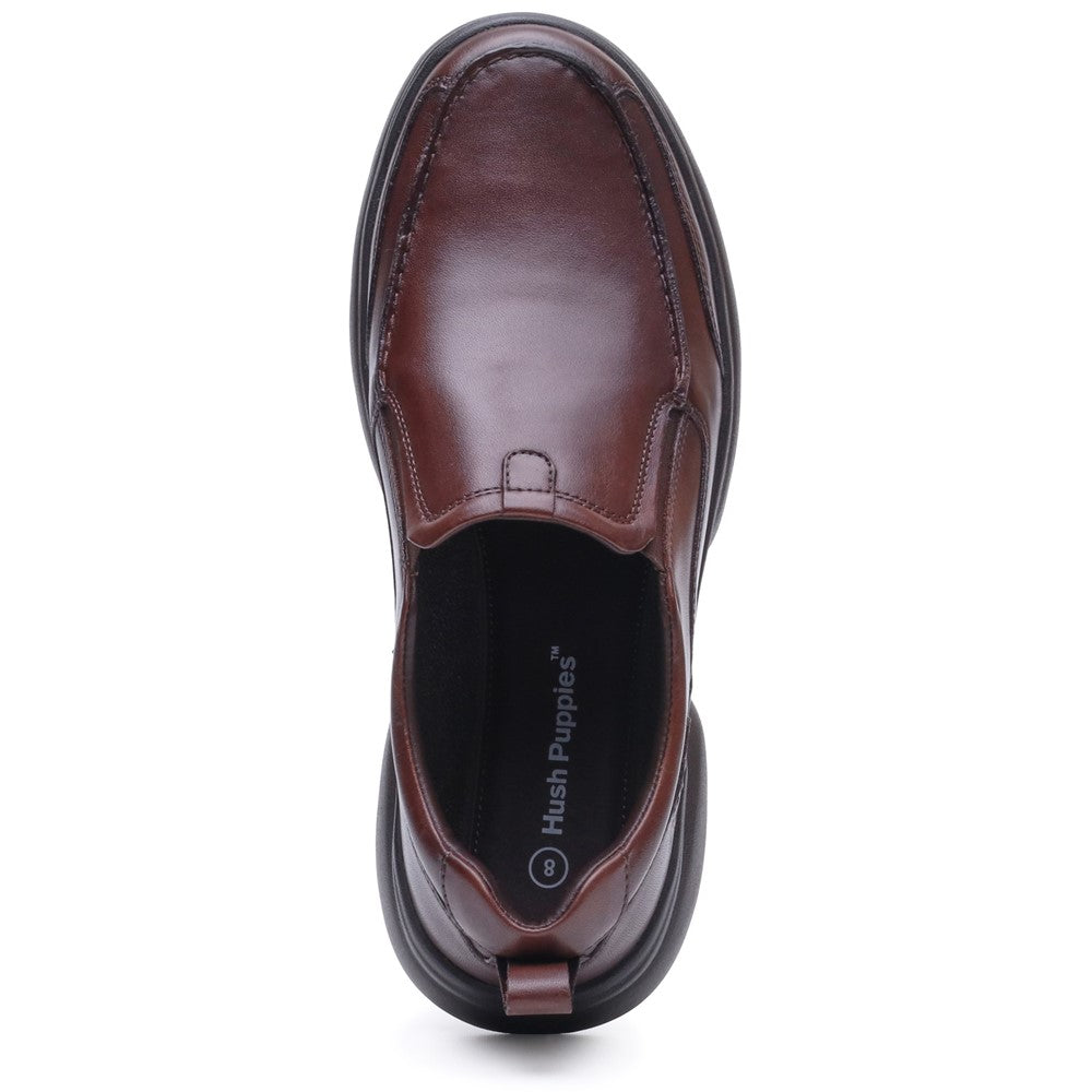 Mens Classic Slip On Shoes Brown Hush Puppies Harold Slip On